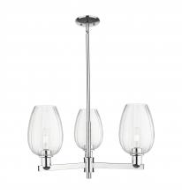 Innovations Lighting 716-3CR-PC-G457-6CL - Preston Flute - 3 Light - 18 inch - Polished Chrome - Pendant