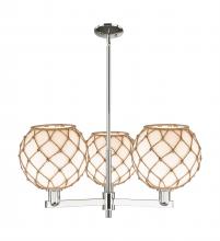 Innovations Lighting 716-3CR-PN-G121-10RB - Farmhouse Rope - 3 Light - 32 inch - Polished Nickel - Stem hung - Pendant