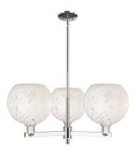 Innovations Lighting 716-3CR-PN-G1216-10WM - White Mouchette - 3 Light - 32 inch - Polished Nickel - Stem hung - Pendant