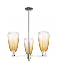 Innovations Lighting 716-3CR-PN-G480-6AM - Brookhaven Almond - 3 Light - 18 inch - Polished Nickel - Pendant