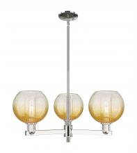Innovations Lighting 716-3CR-PN-G483-8AM - Brookhaven Globe - 3 Light - 18 inch - Polished Nickel - Pendant