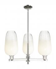 Innovations Lighting 716-3CR-PN-G484-7OP - Brookhaven Flute - 3 Light - 18 inch - Polished Nickel - Pendant