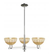 Innovations Lighting 716-3CR-PN-NBD2-75-NAT - Natural Ballston Dome - 3 Light - 18 inch - Polished Nickel - Pendant
