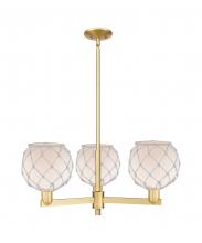 Innovations Lighting 716-3CR-SG-G121-8RW - Farmhouse Rope - 3 Light - 30 inch - Satin Gold - Stem hung - Pendant