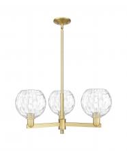 Innovations Lighting 716-3CR-SG-G1215-8 - Athens Water Glass - 3 Light - 30 inch - Satin Gold - Stem hung - Pendant