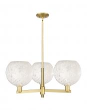 Innovations Lighting 716-3CR-SG-G1216-10WM - White Mouchette - 3 Light - 32 inch - Satin Gold - Stem hung - Pendant
