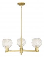 Innovations Lighting 716-3CR-SG-G1216-6WM - White Mouchette - 3 Light - 28 inch - Satin Gold - Stem hung - Pendant