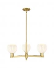 Innovations Lighting 716-3CR-SG-G1217-6WV - White Venetian - 3 Light - 28 inch - Satin Gold - Stem hung - Pendant