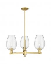 Innovations Lighting 716-3CR-SG-G457-6CL - Preston Flute - 3 Light - 18 inch - Satin Gold - Pendant