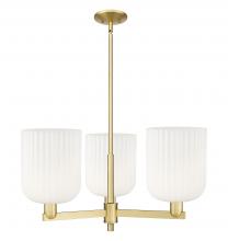 Innovations Lighting 716-3CR-SG-G559-8GWH - Bridal Veil - 3 Light - 30 inch - Satin Gold - Pendant