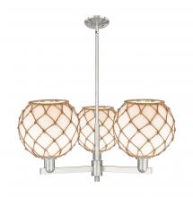 Innovations Lighting 716-3CR-SN-G121-10RB - Farmhouse Rope - 3 Light - 32 inch - Satin Nickel - Stem hung - Pendant