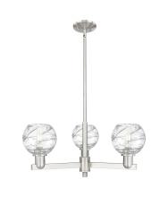 Innovations Lighting 716-3CR-SN-G1213-6CL - Athens Deco Swirl - 3 Light - 18 inch - Satin Nickel - Pendant