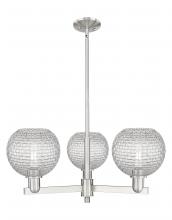 Innovations Lighting 716-3CR-SN-G122C-8CL - Athens - 3 Light - 30 inch - Satin Nickel - Stem hung - Pendant