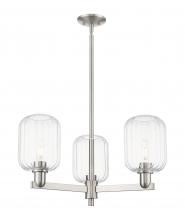 Innovations Lighting 716-3CR-SN-G460-7CL - Preston Cylinder - 3 Light - 18 inch - Satin Nickel - Pendant