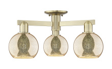 Innovations Lighting 716-3F-AB-G128-6 - Athens - 3 Light - 23 inch - Antique Brass - Semi-Flush Mount