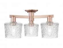 Innovations Lighting 716-3F-AC-G402 - Niagara - 3 Light - 24 inch - Antique Copper - Semi-Flush Mount