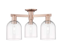 Innovations Lighting 716-3F-AC-G558-6CL - Bella - 3 Light - 23 inch - Antique Copper - Semi-Flush Mount