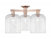 Innovations Lighting 716-3F-AC-G559-8CL - Bridal Veil - 3 Light - 26 inch - Antique Copper - Semi-Flush Mount