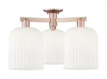 Innovations Lighting 716-3F-AC-G559-8GWH - Bridal Veil - 3 Light - 26 inch - Antique Copper - Semi-Flush Mount