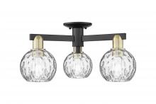 Innovations Lighting 716-3F-BAB-G1215-6 - Athens Water Glass - 3 Light - 24 inch - Black Antique Brass - Semi-Flush Mount