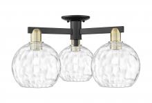 Innovations Lighting 716-3F-BAB-G1215-8 - Athens Water Glass - 3 Light - 26 inch - Black Antique Brass - Semi-Flush Mount