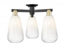 Innovations Lighting 716-3F-BAB-G480-6OP - Brookhaven Almond - 3 Light - 6 inch - Black Antique Brass - Semi-Flush Mount