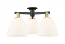 Innovations Lighting 716-3F-BAB-GBD-91 - Bristol - 3 Light - 27 inch - Black Antique Brass - Semi-Flush Mount