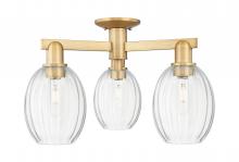 Innovations Lighting 716-3F-BB-G459-6CL - Preston Bulb - 3 Light - 6 inch - Brushed Brass - Semi-Flush Mount