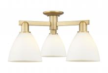Innovations Lighting 716-3F-BB-GBD-751 - Bristol - 3 Light - 25 inch - Brushed Brass - Semi-Flush Mount