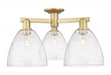 Innovations Lighting 716-3F-BB-GBD-94 - Bristol - 3 Light - 27 inch - Brushed Brass - Semi-Flush Mount