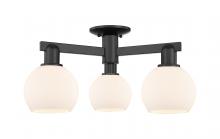 Innovations Lighting 716-3F-BK-G121-6 - Athens - 3 Light - 23 inch - Matte Black - Semi-Flush Mount