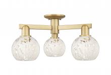 Innovations Lighting 716-3F-BK-G1216-6WM - White Mouchette - 3 Light - 24 inch - Matte Black - Semi-Flush Mount