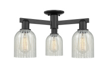 Innovations Lighting 716-3F-BK-G2511 - Caledonia - 3 Light - 23 inch - Matte Black - Semi-Flush Mount