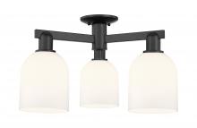 Innovations Lighting 716-3F-BK-G558-6GWH - Bella - 3 Light - 23 inch - Matte Black - Semi-Flush Mount