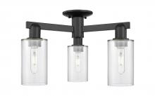Innovations Lighting 716-3F-BK-G802 - Clymer - 3 Light - 21 inch - Matte Black - Semi-Flush Mount