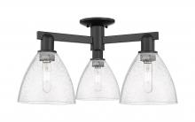 Innovations Lighting 716-3F-BK-GBD-754 - Bristol - 3 Light - 25 inch - Matte Black - Semi-Flush Mount