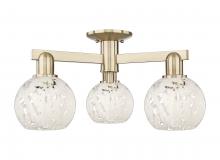 Innovations Lighting 716-3F-CB-G1216-6WM - White Mouchette - 3 Light - 24 inch - Champagne Bronze - Semi-Flush Mount