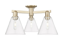 Innovations Lighting 716-3F-CB-GBC-82 - Berkshire Glass - 3 Light - 26 inch - Champagne Bronze - Semi-Flush Mount