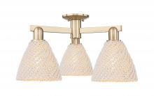 Innovations Lighting 716-3F-CB-NBD-75-NAT - Bristol Natural - 3 Light - 6 inch - Champagne Bronze - Semi-Flush Mount