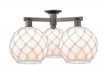 Innovations Lighting 716-3F-OB-G121-10RW - Farmhouse Rope - 3 Light - 28 inch - Oil Rubbed Bronze - Semi-Flush Mount