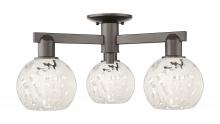 Innovations Lighting 716-3F-OB-G1216-6WM - White Mouchette - 3 Light - 24 inch - Oil Rubbed Bronze - Semi-Flush Mount
