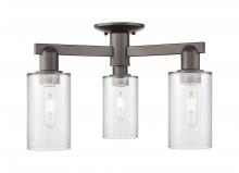 Innovations Lighting 716-3F-OB-G802 - Clymer - 3 Light - 21 inch - Oil Rubbed Bronze - Semi-Flush Mount