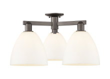 Innovations Lighting 716-3F-OB-GBD-91 - Bristol - 3 Light - 27 inch - Oil Rubbed Bronze - Semi-Flush Mount
