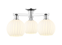 Innovations Lighting 716-3F-PC-G1217-8WV - White Venetian - 3 Light - 26 inch - Polished Chrome - Semi-Flush Mount