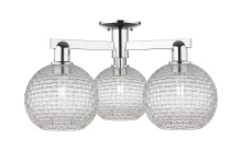 Innovations Lighting 716-3F-PC-G122C-8CL - Athens - 3 Light - 26 inch - Polished Chrome - Semi-Flush Mount