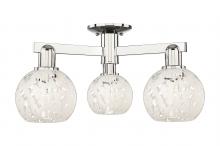 Innovations Lighting 716-3F-PN-G1216-6WM - White Mouchette - 3 Light - 24 inch - Polished Nickel - Semi-Flush Mount