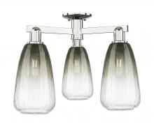 Innovations Lighting 716-3F-PN-G480-6SL - Brookhaven Almond - 3 Light - 6 inch - Polished Nickel - Semi-Flush Mount