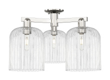 Innovations Lighting 716-3F-PN-G559-8CL - Bridal Veil - 3 Light - 26 inch - Polished Nickel - Semi-Flush Mount