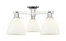 Innovations Lighting 716-3F-PN-GBD-751 - Bristol - 3 Light - 25 inch - Polished Nickel - Semi-Flush Mount