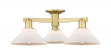Innovations Lighting 716-3F-SG-G131 - Orwell - 3 Light - 26 inch - Satin Gold - Semi-Flush Mount